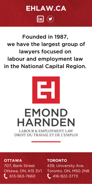 Founded in 1987, we have the largest group of lawyers focused on labour and employment law in the National Capital Region. Emond Harnden. Labour and employment law. Ottawa: 707, Bank Street, Ottawa, ON, K1S 3V1. 613-563-7660. Toronto: 439, University Ave., Toronto, ON, M5G 2N8. 416-922-3773. ehlaw.ca