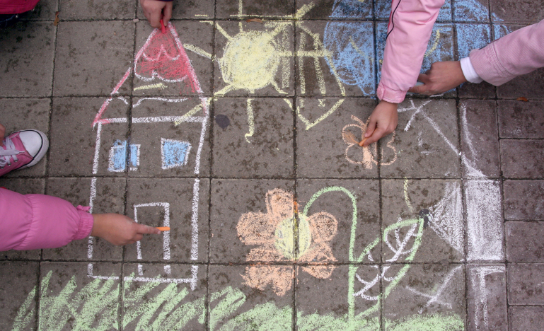 Children drawing
