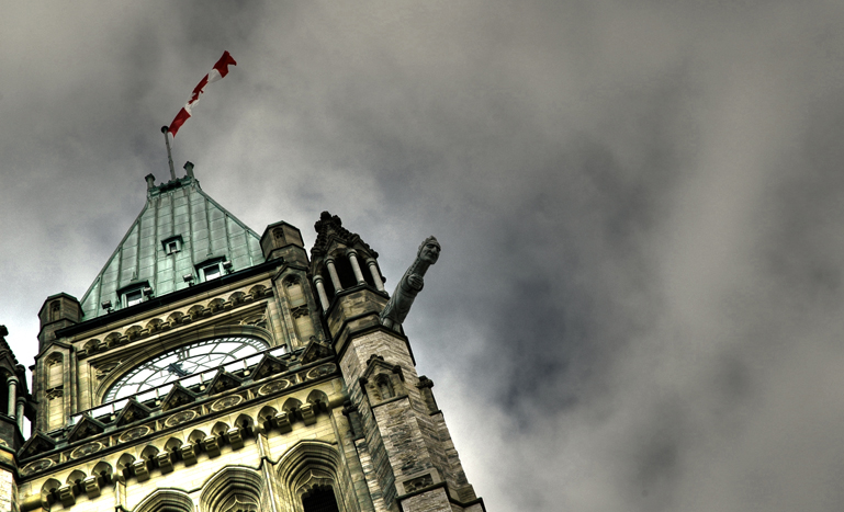 Bottom view of peace tower