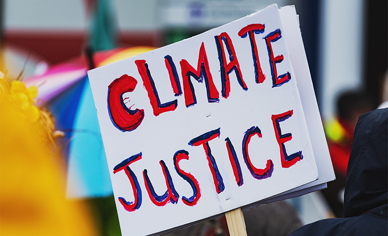 Climate justice protest