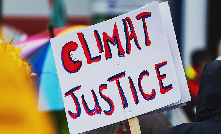 Climate justice protest
