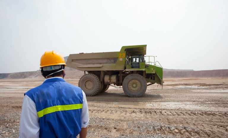 Mining workers