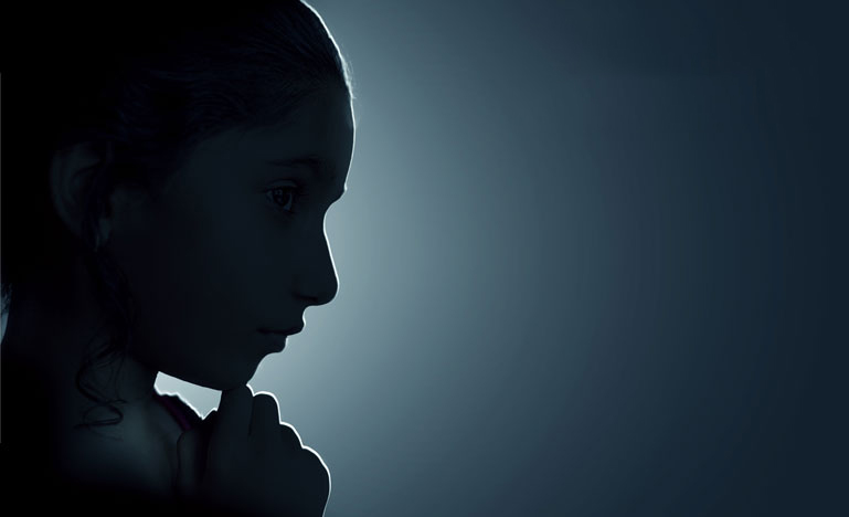 Silhouette of child with Spotlight on Family Law logo