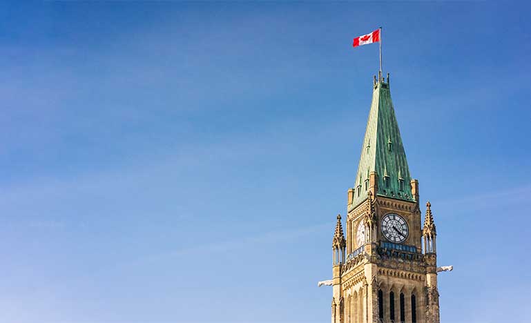 The Peace Tower in Ottawa