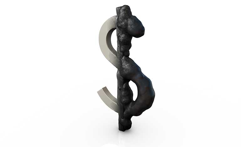 Carbon dollar symbol