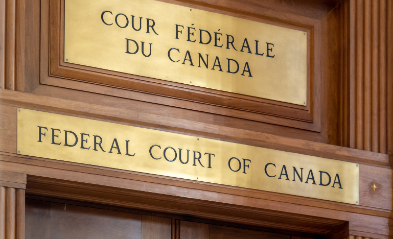 Federal Court of Canada sign
