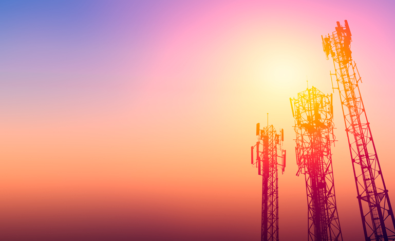 Cellsite with dusk sky