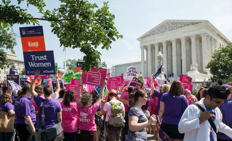 Pro choice demonstration at SCOTUS