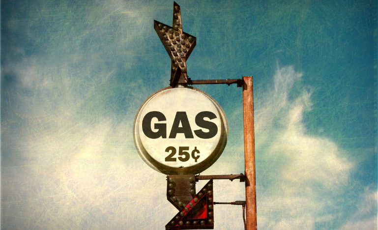 Cheap gas sign