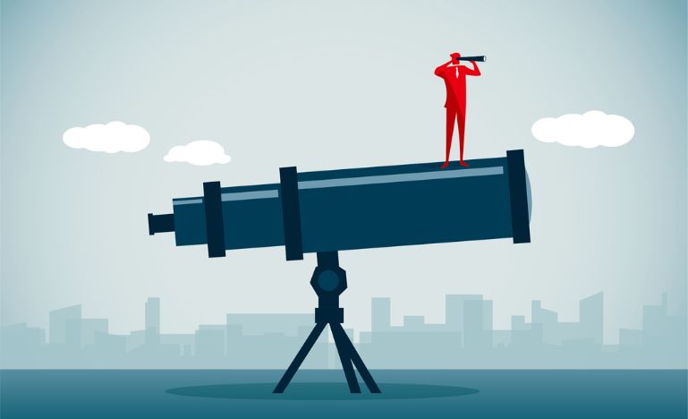 Spying with a telescope