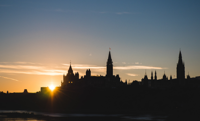 Parliament at dusk