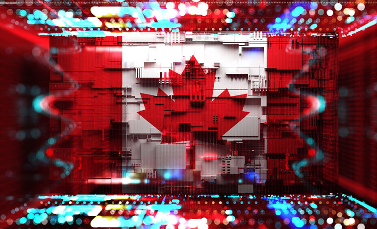 Stylized Canadian Flag