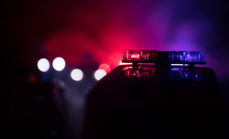 Police car lights
