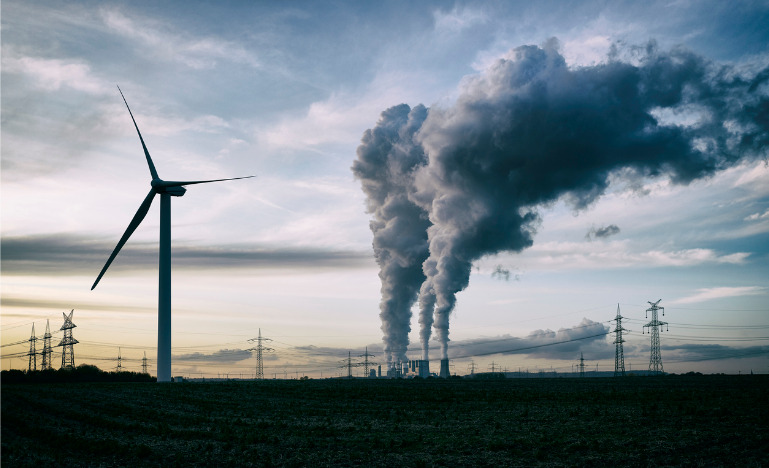 Wind energy versus coal fired power plant