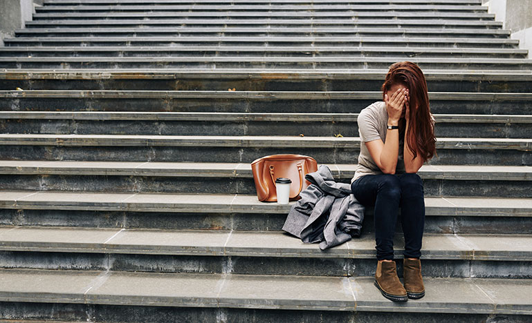 Stressed woman