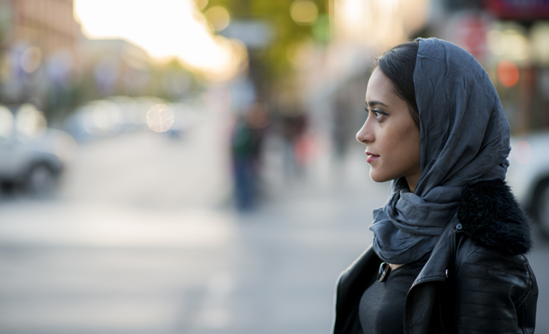 Muslim woman in the city