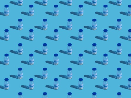 Vaccine bottles lined up