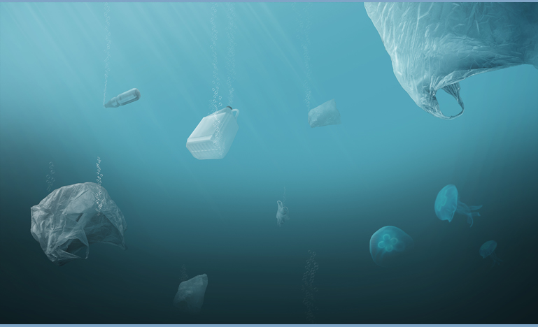 Sinking plastics in the ocean