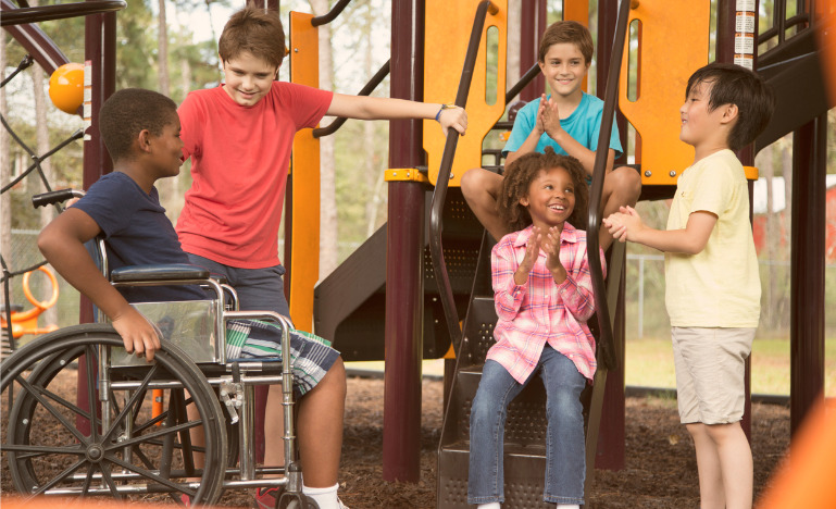 Kids in a playground