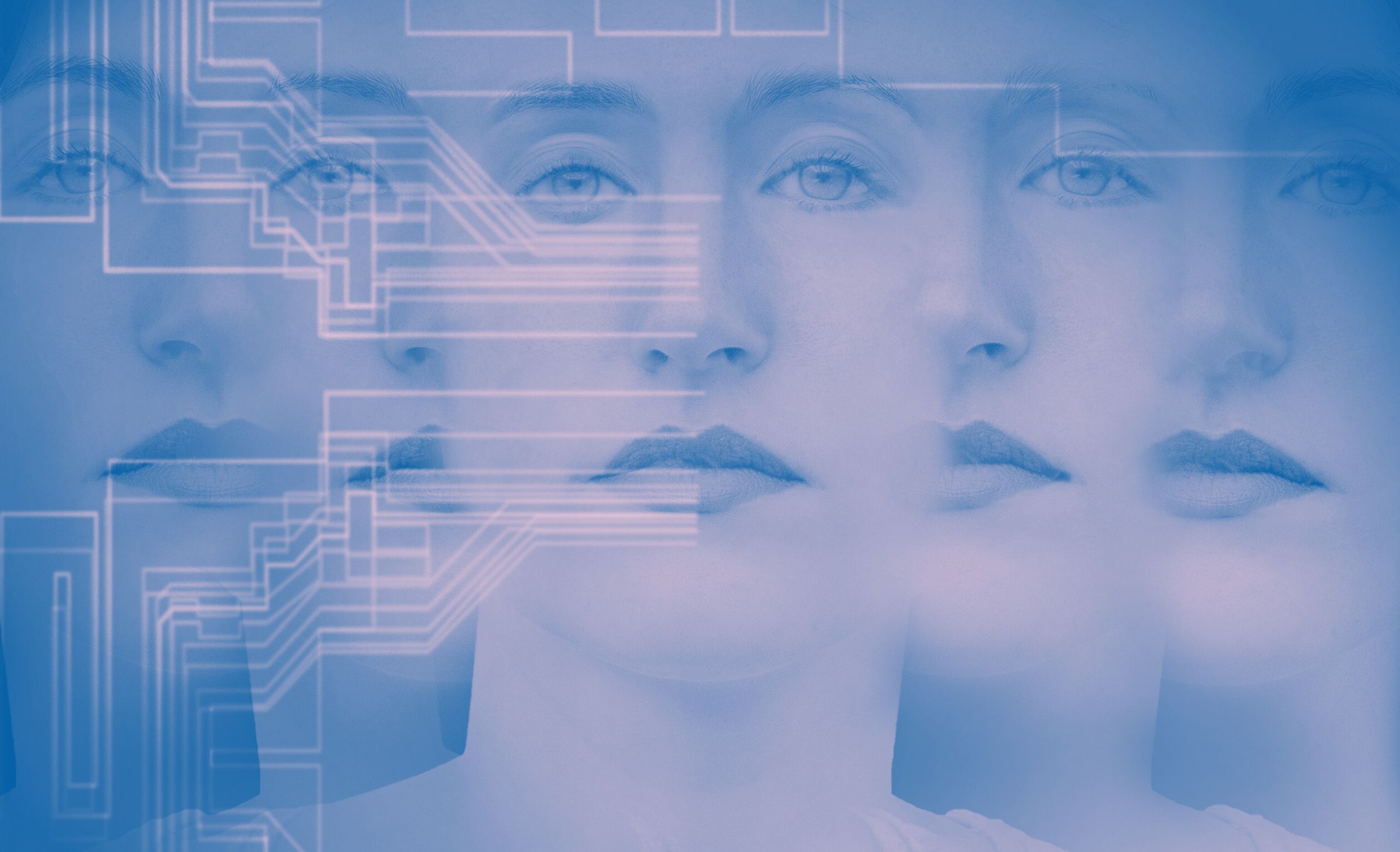 Technology and business woman concept