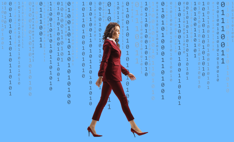 Solo practitioner with digits in the background