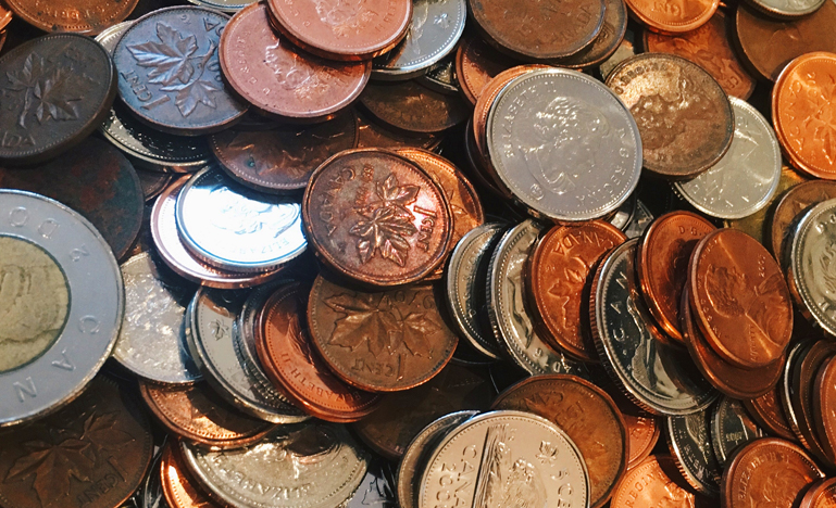 Pile of coins