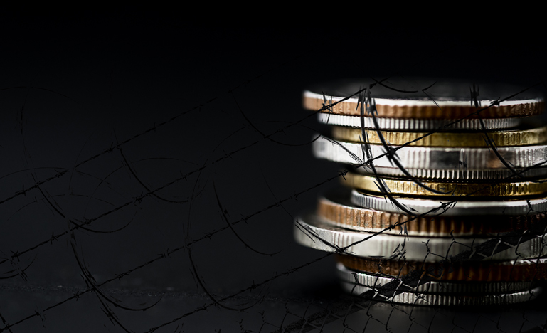 Fenced in coins