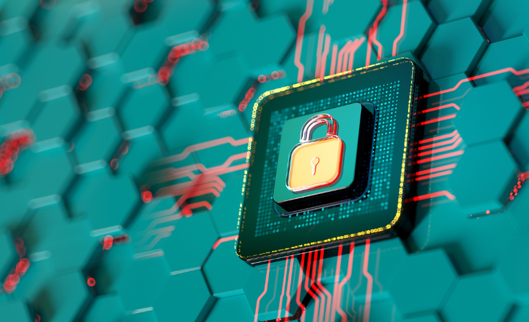 A graphic depiction of cybersecurity