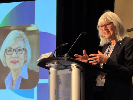 Former Supreme Court Chief Justice Beverley McLachlin speaks to the CBA's Construction and Infrastructure Law Conference