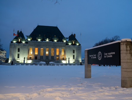 The Supreme Court of Canada in winter