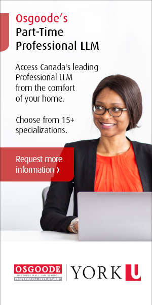 Osgoode's Part-time Professional LLM
