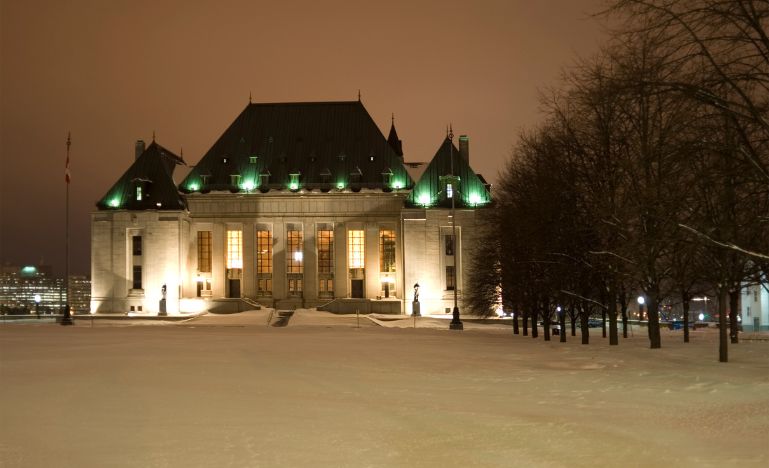 The Supreme Court of Canada in winter