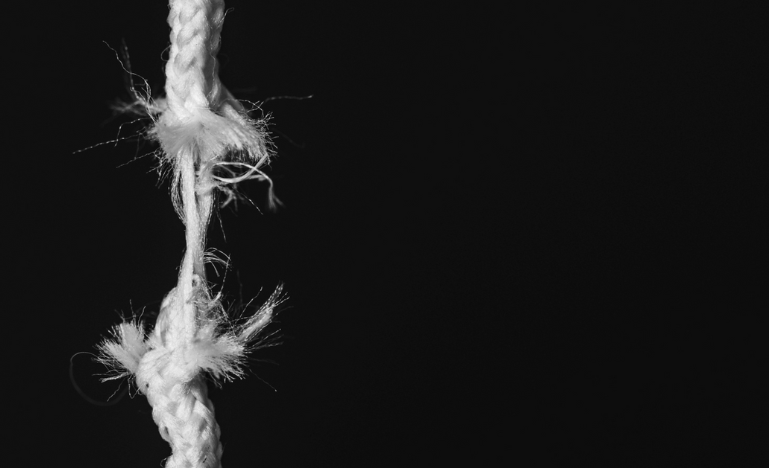 A frayed rope