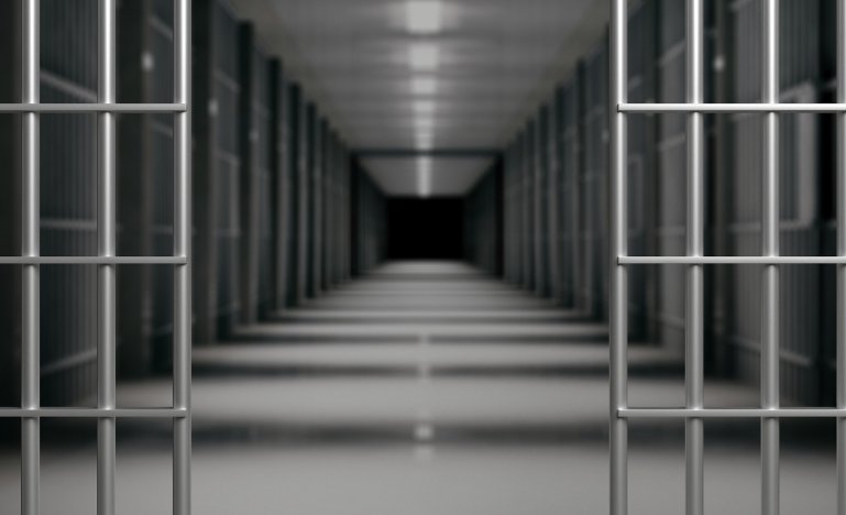 Row of jail cells