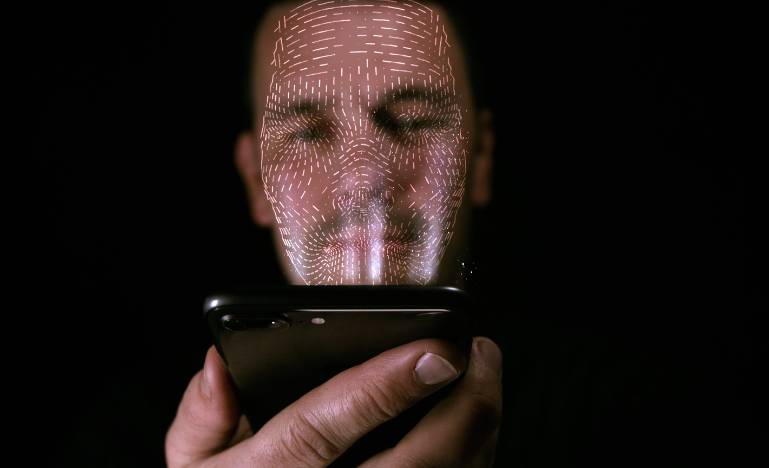 Facial recognition technology on phone