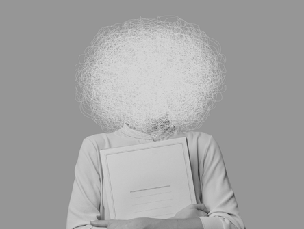 A concept illustrating the brain fog menopause can cause