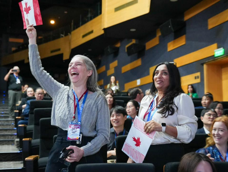 Deanna Okun-Nachoff (left) and Kamaljit Lehal in Mongolia