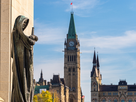 View of the Peace Tower from the Supreme Court of Canada