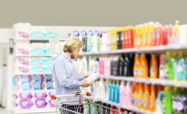 Shopper in a store