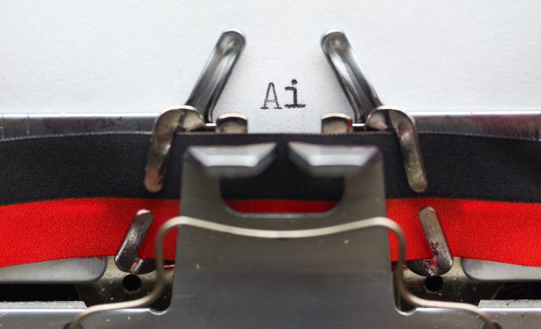 Closeup of a typewriter