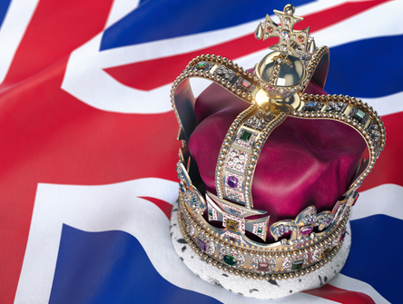 Royal crown on the British flag
