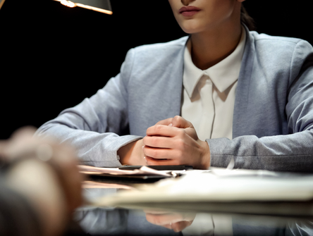 A self-represented litigant in court